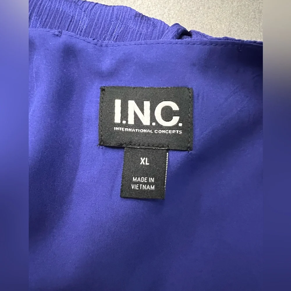INC International Concepts Women's Deep Iris Blouse Sz XL - Picture 4 of 7